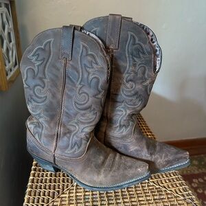 Laredo Wide Calf Leather Boots